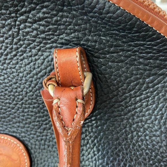 Dooney & Bourke handbag leather satchel black brown - Picture 3 of 16